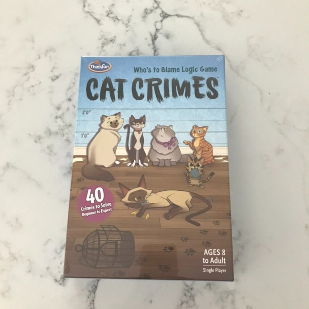 Game Cat Crimes Board Game 40 Challenges Single Player